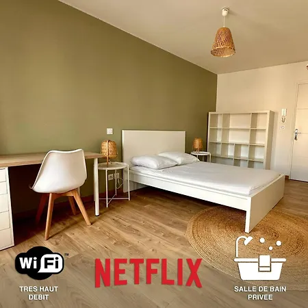 20m2, Sdb Pv, Centre, Wifi, 160m2 Tourcoing
